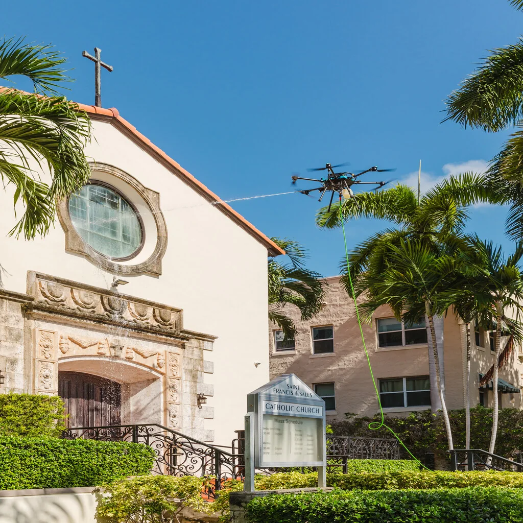 Saint Francis de Sales exterior cleaning project